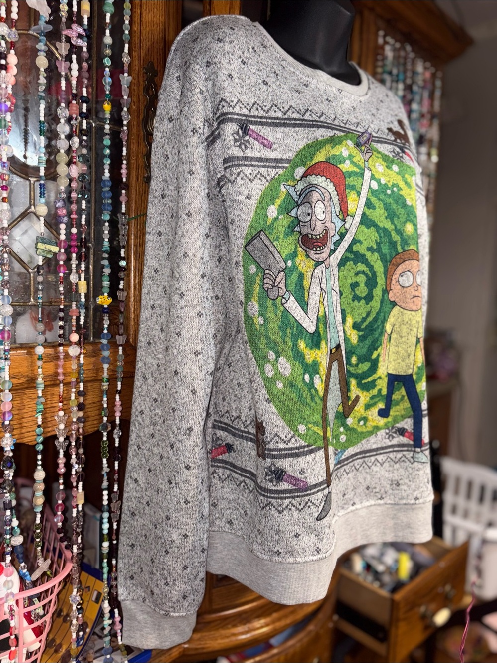 Rick and Morty "Happy Human Holiday" ugly Christmas sweater xl - Picture 3 of 8